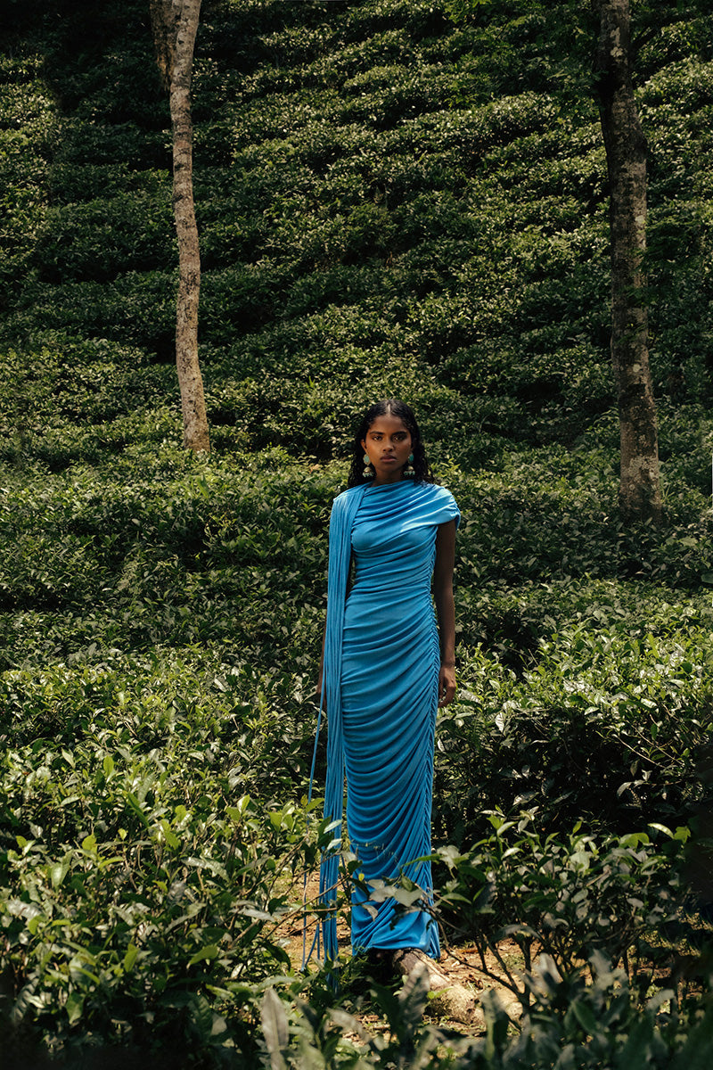 KALICEA DRESS IN BLUE - CULT MIA