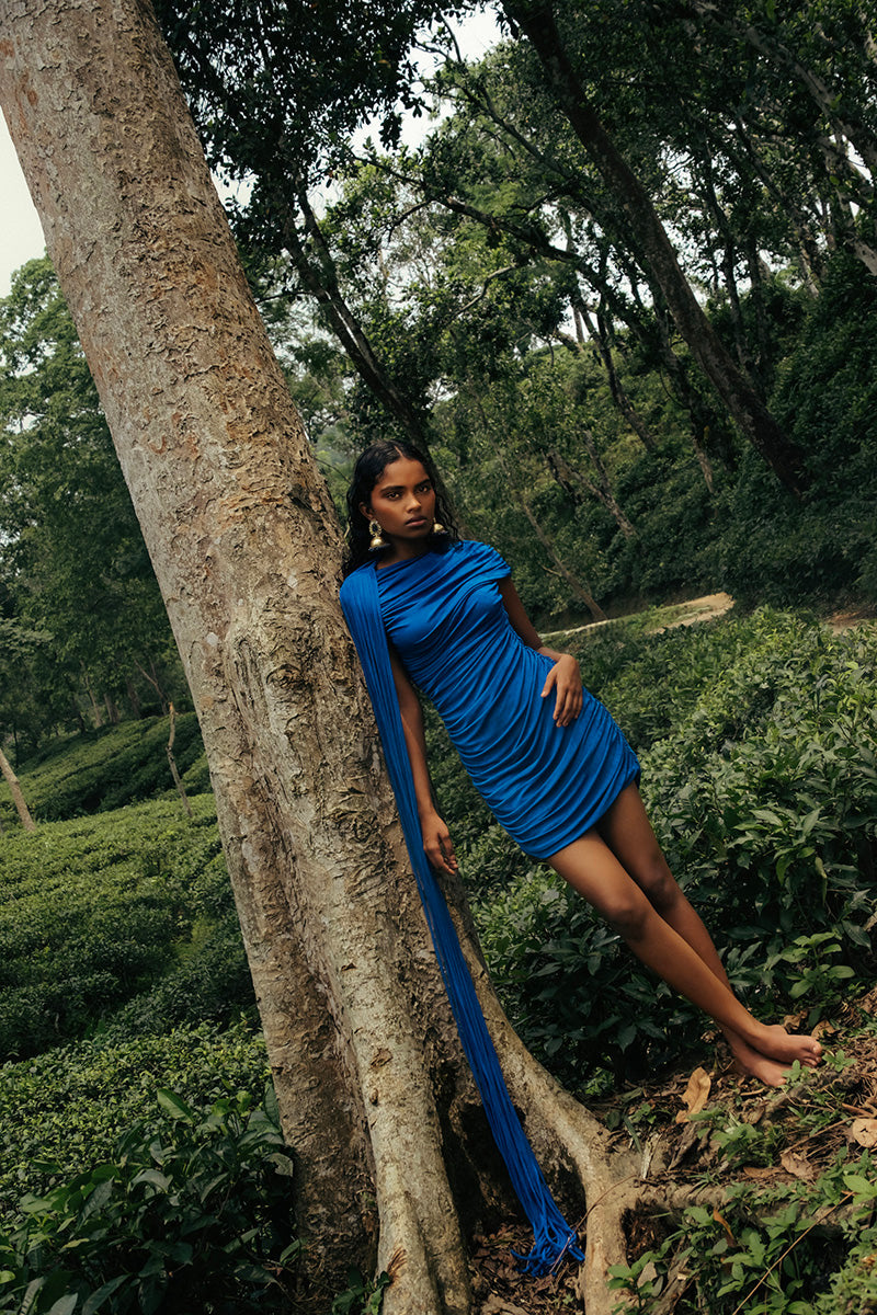 KALICEA MINI DRESS IN BLUE - CULT MIA