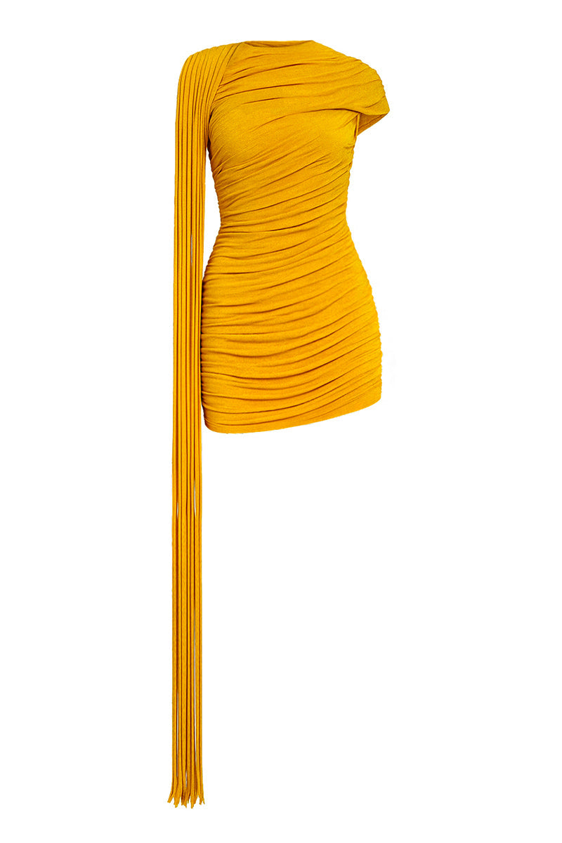 KALICEA MINI DRESS IN YELLOW - CULT MIA
