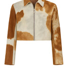 ZUT KANAO jacket in toffee cowhide leather, stylish men's jacket with a sleek design and natural leather texture.