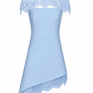 Sky blue mini dress by MATTERS, featuring a fitted silhouette and sleeveless design, perfect for casual or summer wear.