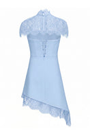 Sky blue mini dress by Matters featuring a stylish, fitted design and short sleeves, perfect for casual or dressy occasions.