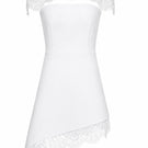 White mini dress by Matters featuring a fitted silhouette and sleeveless design, perfect for casual or summer wear.