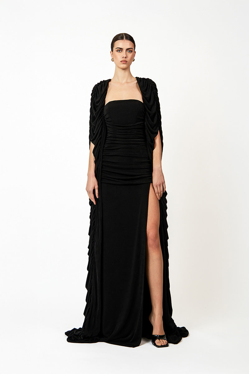 KATHENA CAPE IN BLACK - CULT MIA