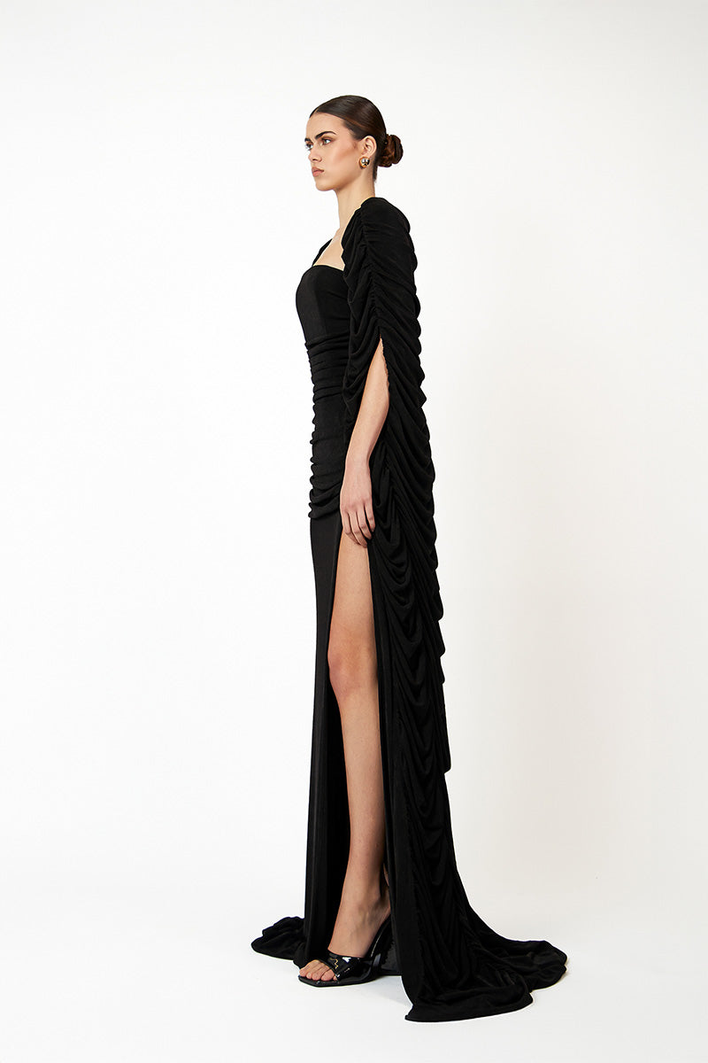 KATHENA CAPE IN BLACK - CULT MIA