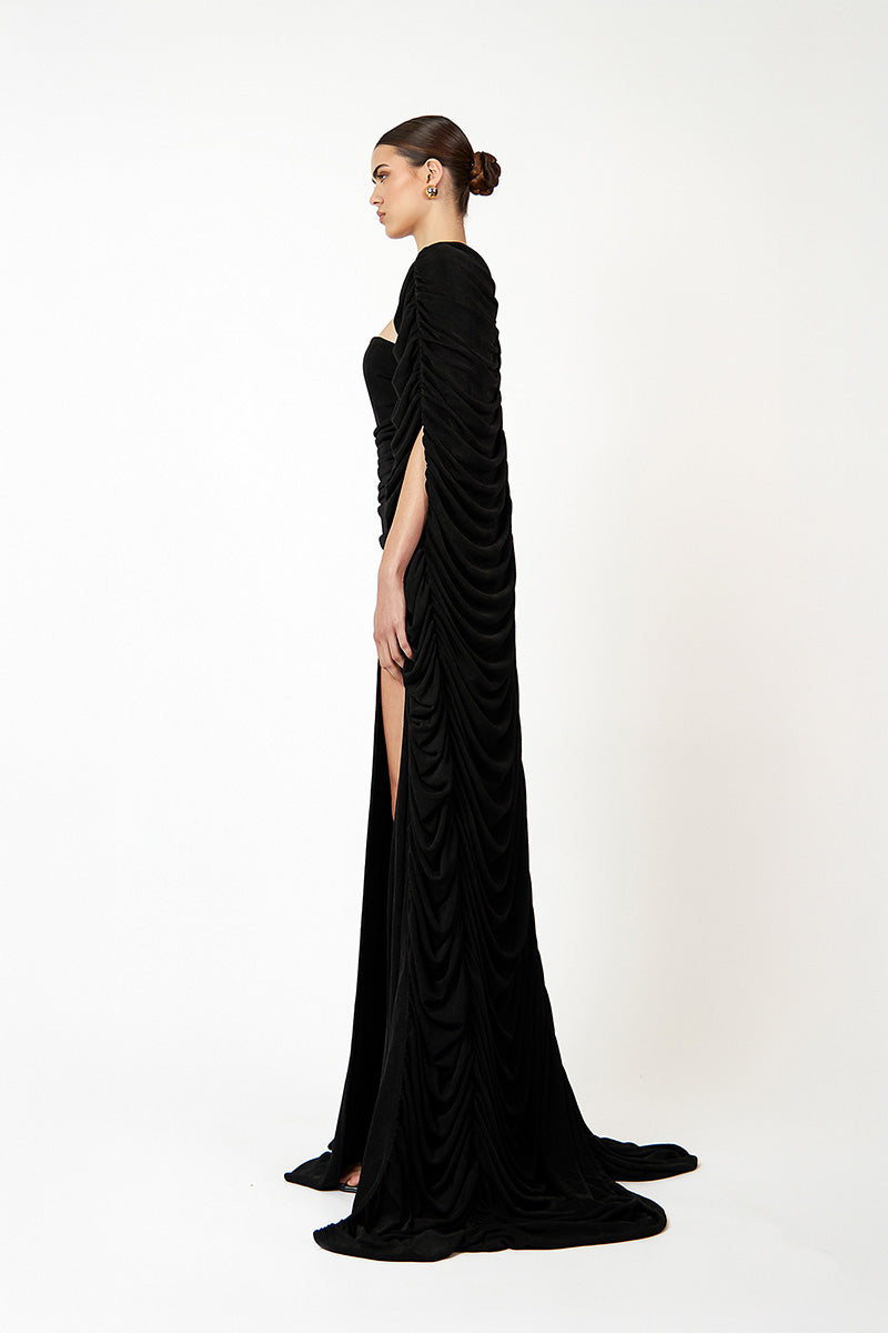 KATHENA CAPE IN BLACK - CULT MIA