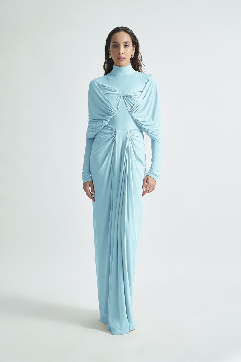 KENNY BABY BLUE MAXI DRESS - CULT MIA