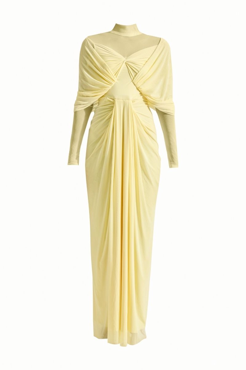 KENNY YELLOW MAXI DRESS - CULT MIA