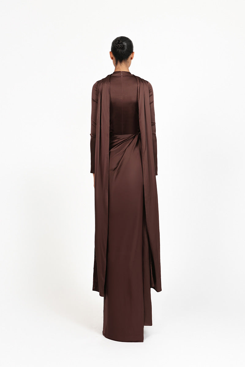 KHODA DRESS IN BROWN - CULT MIA