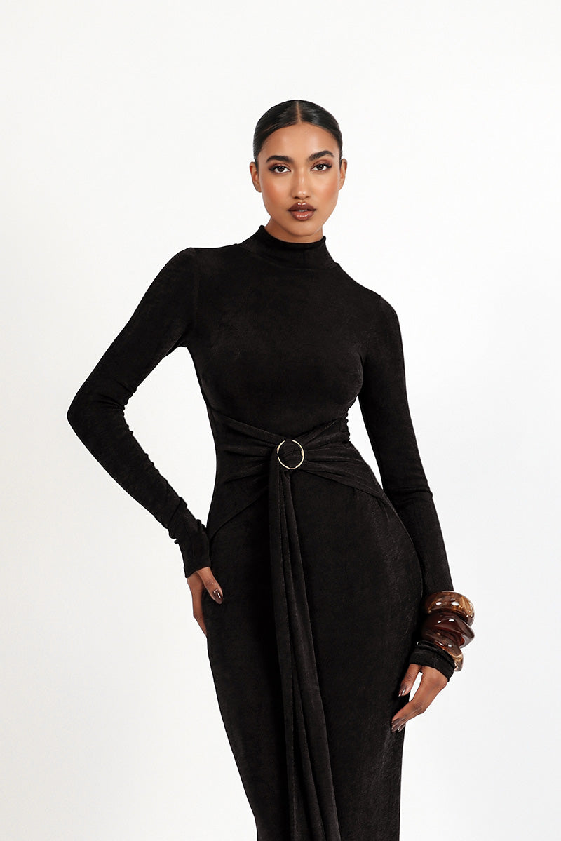 KHRISSY DRESS IN BLACK - CULT MIA