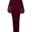 Deme By Gabriella Kimberley aubergine maxi dress featuring a flowing silhouette and elegant design.