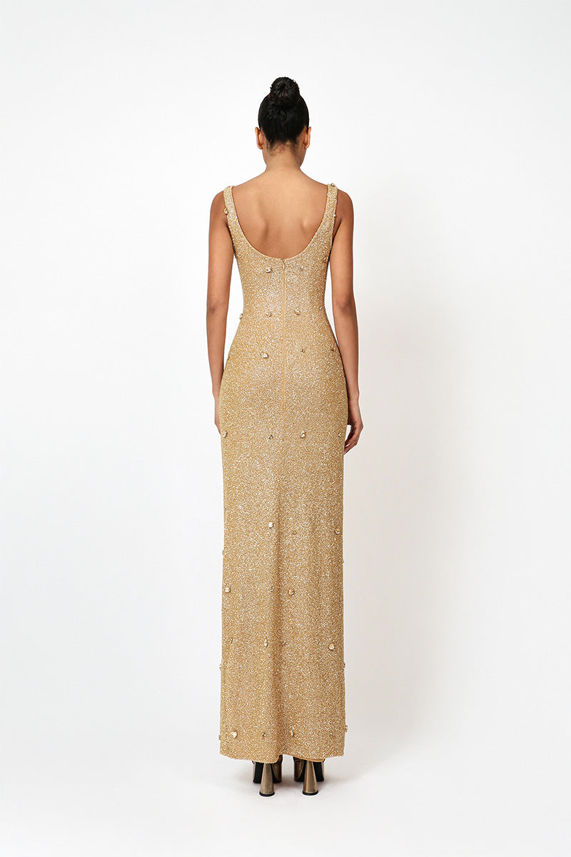 KROON MAXI DRESS IN GOLD - CULT MIA