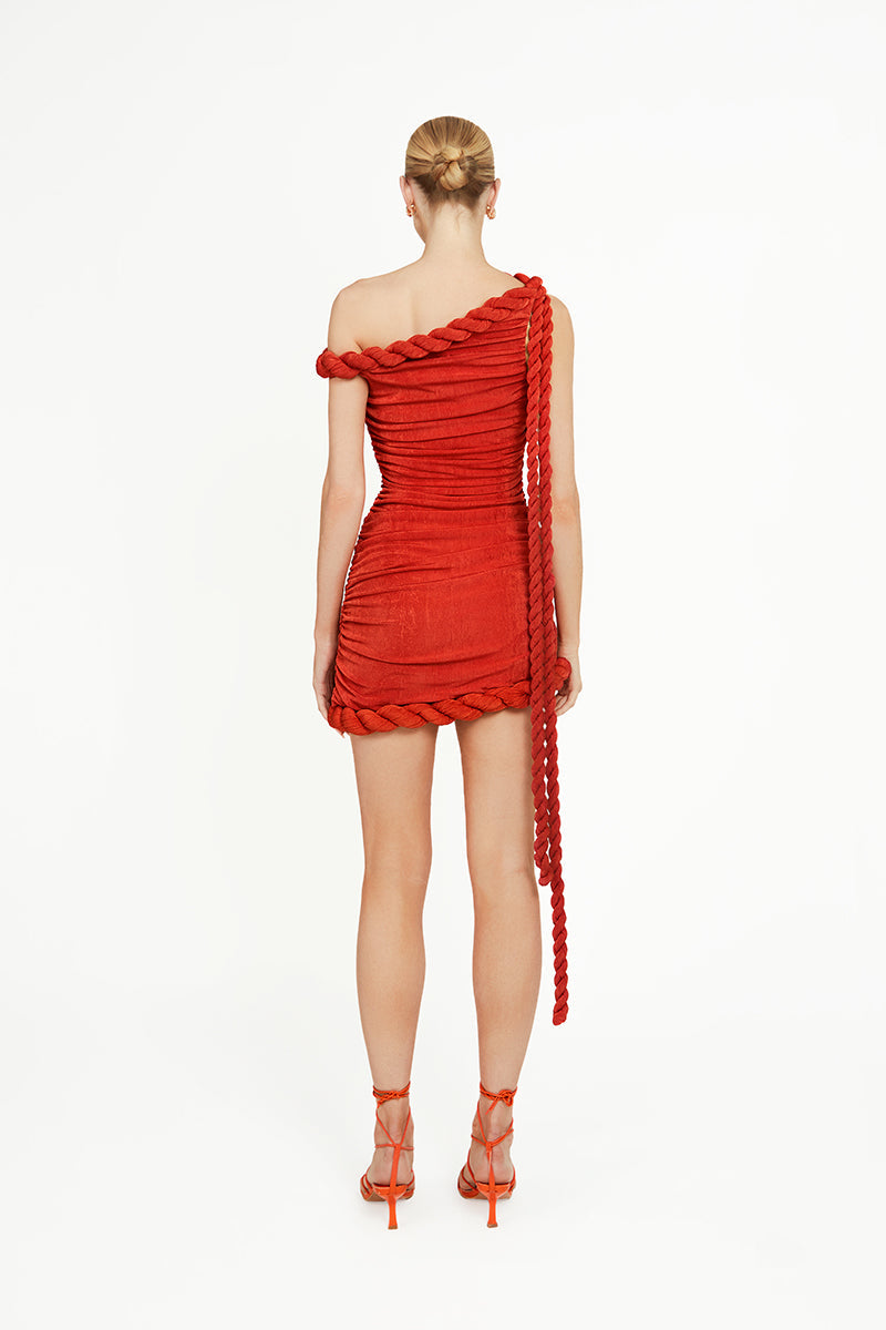 KUMUD MINI DRESS IN ORANGE - CULT MIA