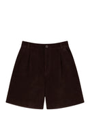ZUT Kyoto short in chocolate color, casual men's shorts with a relaxed fit, made from lightweight fabric for comfortable wear.