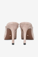 Black Lana heels by 10th Floor featuring sleek design and pointed toes, perfect for stylish formal or evening wear.
