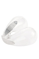 Large drop glass earrings by MAZ Manuela Álvarez featuring clear, elegant glass pendants on silver hooks.