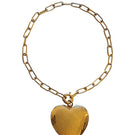 Gold Larva Necklace by Jessica K, featuring a delicate larva pendant on a fine chain, stylish jewelry accessory.