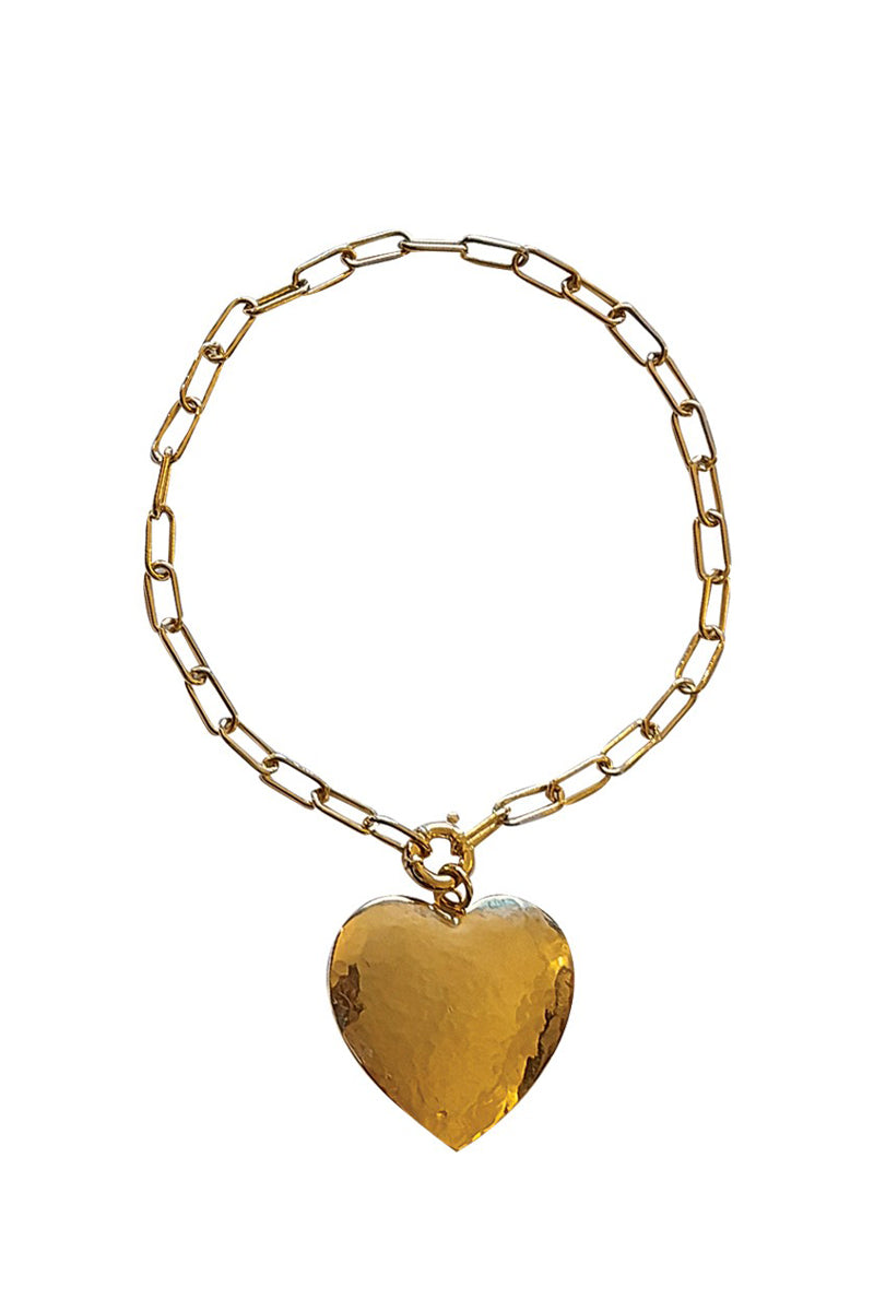 Gold Larva Necklace by Jessica K, featuring a delicate larva pendant on a fine chain, stylish jewelry accessory.