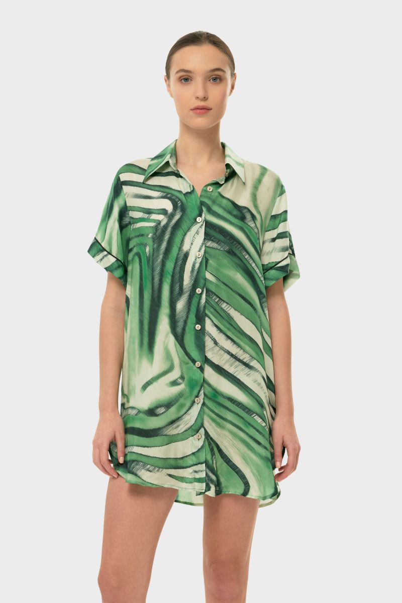 AQUAFLORA LOGAN BUTTON DOWN SHIRT IN ROCCO - CULT MIA