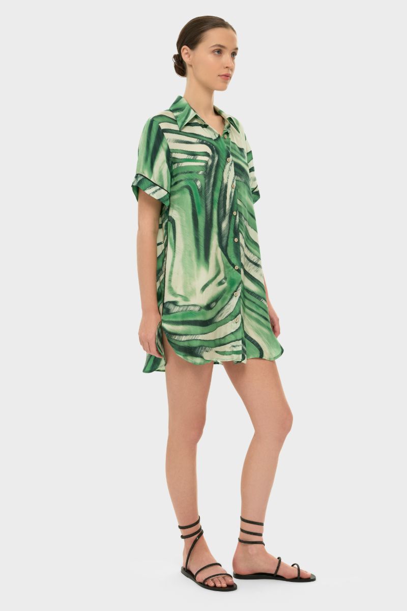 AQUAFLORA LOGAN BUTTON DOWN SHIRT IN ROCCO - CULT MIA