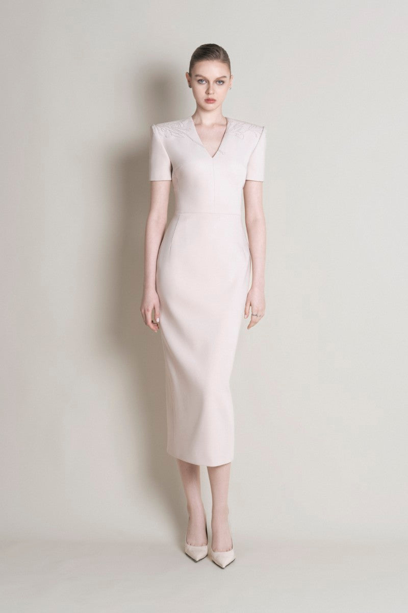 RENNES DRESS IN CREAM - CULT MIA