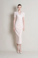 LEKIEU Rennes cream midi dress displayed, showcasing a stylish, elegant design perfect for casual or semi-formal occasions.