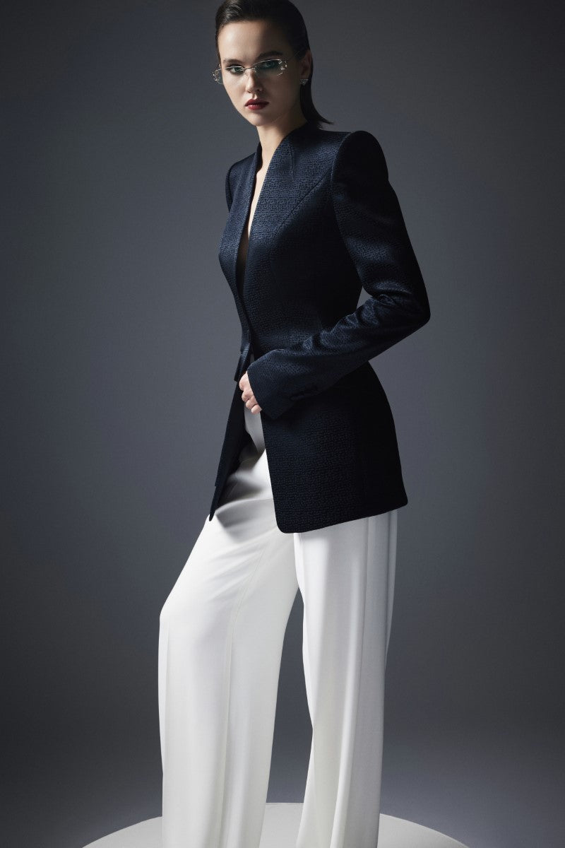 Black Lekieu Badajoz jacket with a classic fit, featuring a smooth fabric exterior and stylish design.