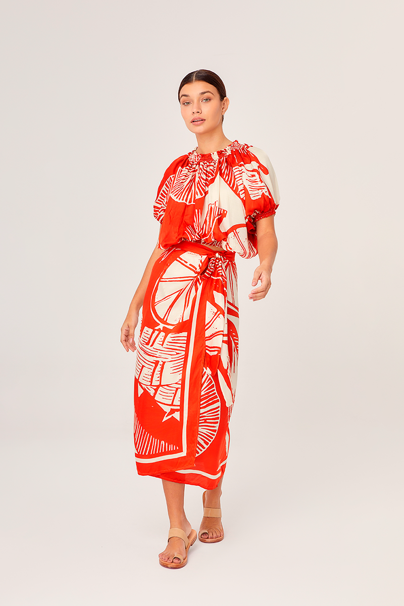 WRAP SKIRT IN LEMON - CULT MIA