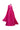 LENE HOT PINK ONE-SHOULDER PLEATED A-LINE GOWN