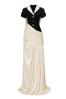 LEPIC DRESS IN BLACK AND IVORY