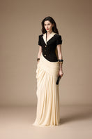LEPIC DRESS IN BLACK AND IVORY