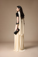 LEPIC DRESS IN BLACK AND IVORY