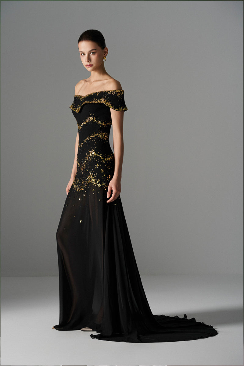 galaxy dress designer Iridescent Galaxy Gown