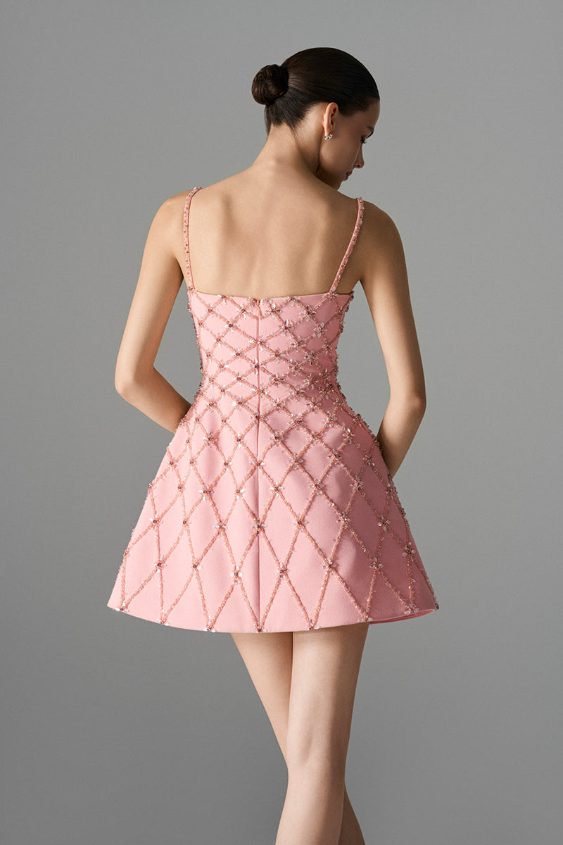 ROSE QUARTZ NET DRESS ROSE QUARTZ NET DRESS
