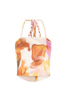 Tinta Latina floral print Lettitop, stylish women's blouse with vibrant floral pattern, lightweight fabric, and relaxed fit.