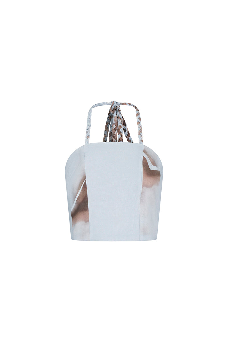 LETTI TOP IN SOFT BLUE