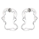 Silver glass hoop earrings by MAZ Manuela Álvarez featuring a lichen-inspired design, elegant and lightweight jewelry accessory.