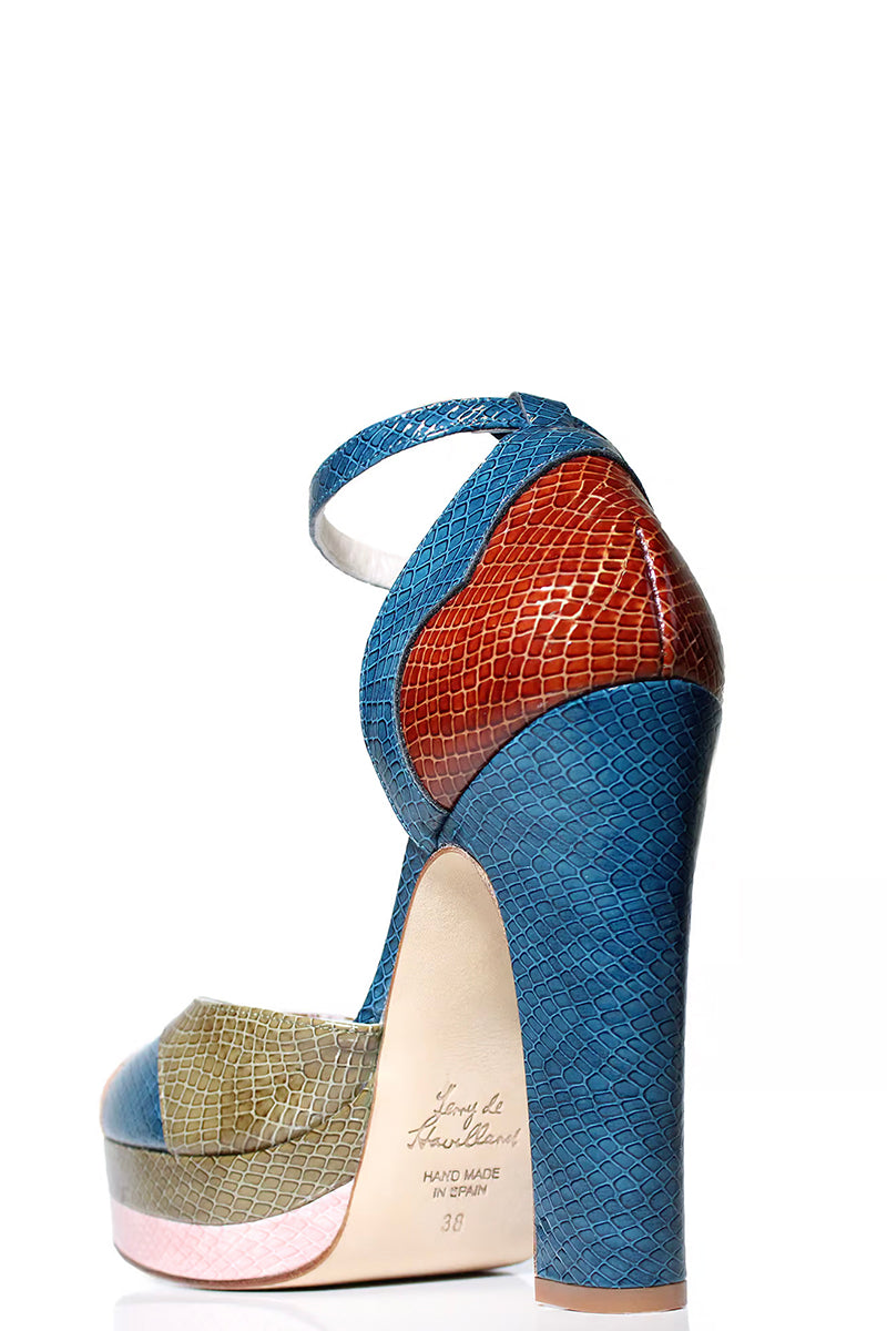Terry de Havilland Lily Heels in New York 70s style, featuring retro-inspired design with bold heel and vintage details.