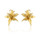 Peracas Lily Crystal Earrings in white featuring sparkling Swarovski crystals on elegant silver hooks