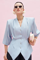 Jenny K Tran Longtown blazer jacket with tailored fit and classic design, shown in a stylish, versatile look.