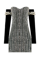 Nur Karaata Schloss mini dress, stylish short dress with a modern design, perfect for casual or semi-formal occasions.