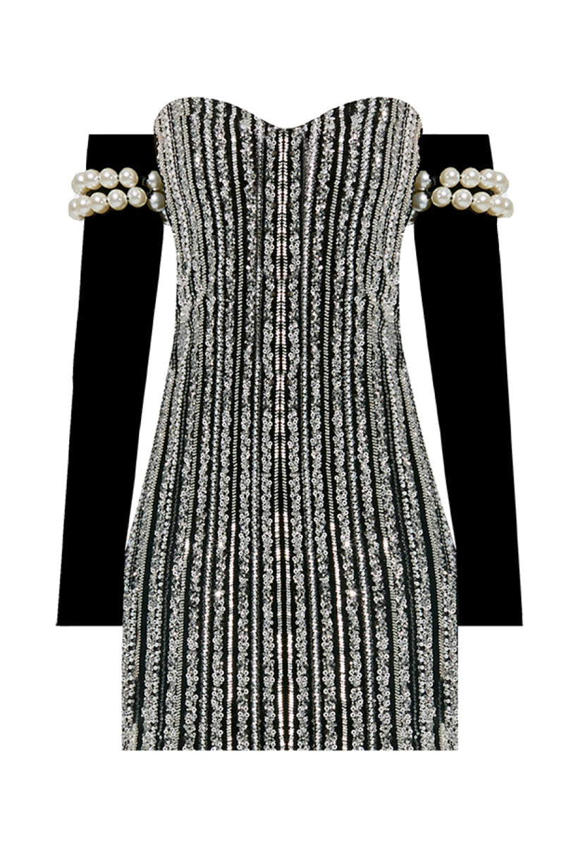 Nur Karaata Schloss mini dress, stylish short dress with a modern design, perfect for casual or semi-formal occasions.