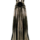 Elegant Nur Karaata Louvre Palace gown with intricate embroidery and flowing fabric, showcased in a stylish design.