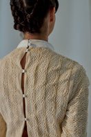 Lorena Saravia Catalina blouse, stylish women's top with a relaxed fit and elegant design, showcased in the image.