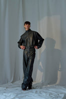 Lorena Saravia Julia jacket in stylish design, featuring a tailored fit and modern details, displayed on a hanger.