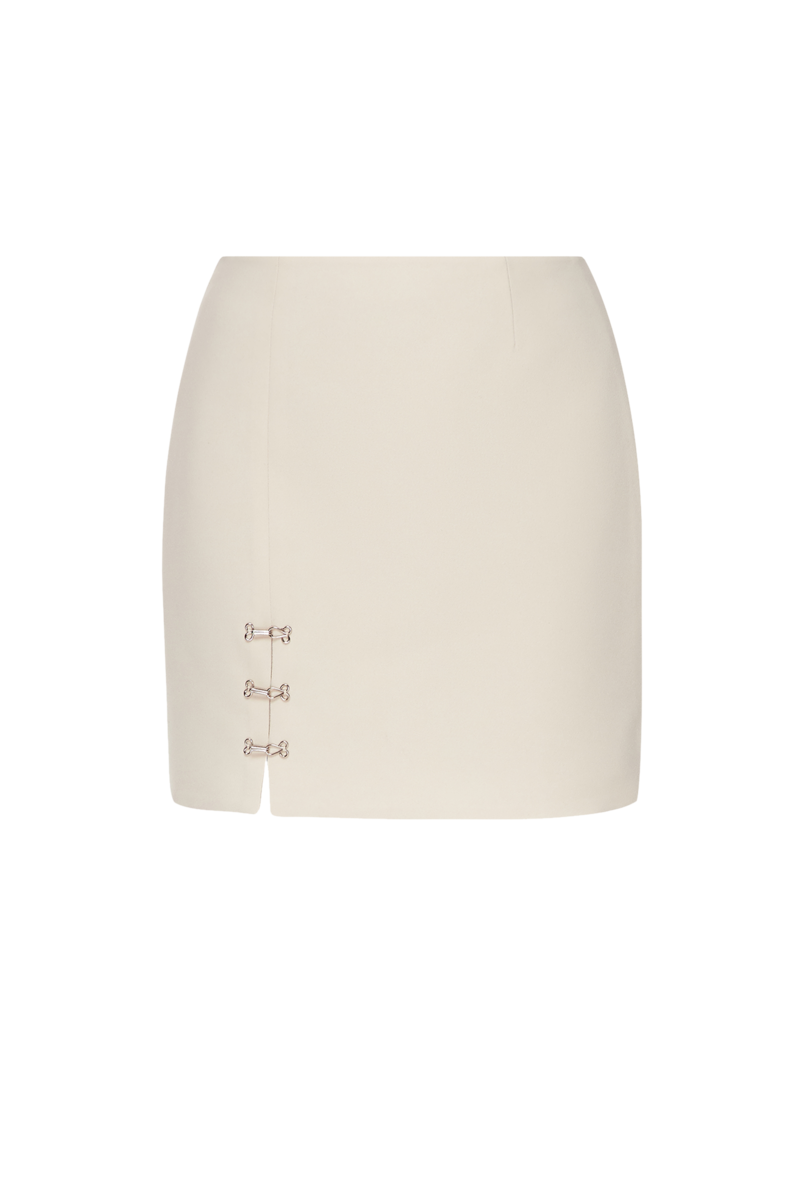 LOREN BEIGE MINI SKIRT - CULT MIA