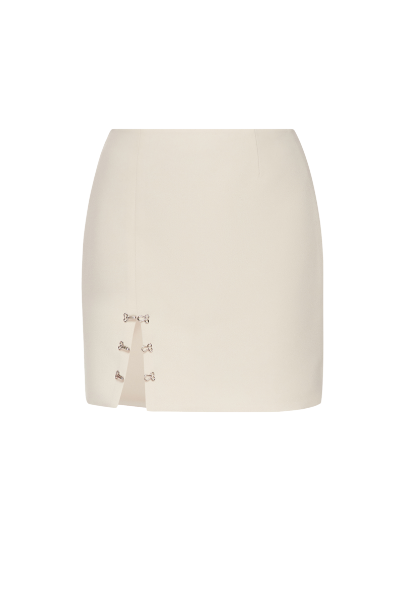 LOREN BEIGE MINI SKIRT - CULT MIA