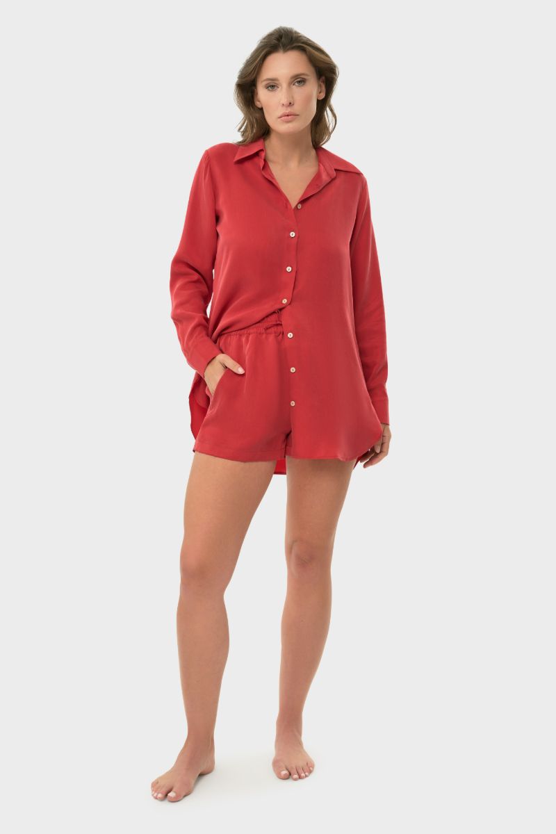 LOUNGE SHORT IN ROUGE - CULT MIA