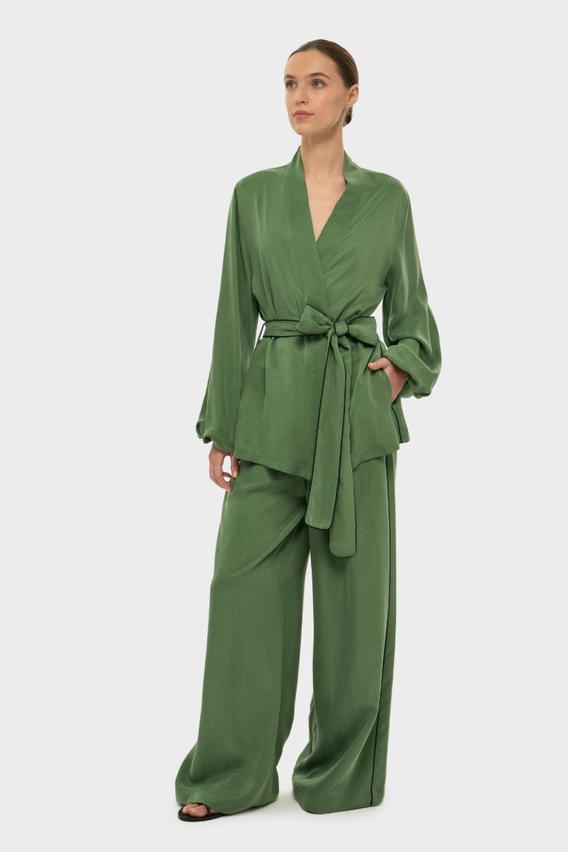 AQUAFLORA LOUNGE PANTS IN MOSS - CULT MIA