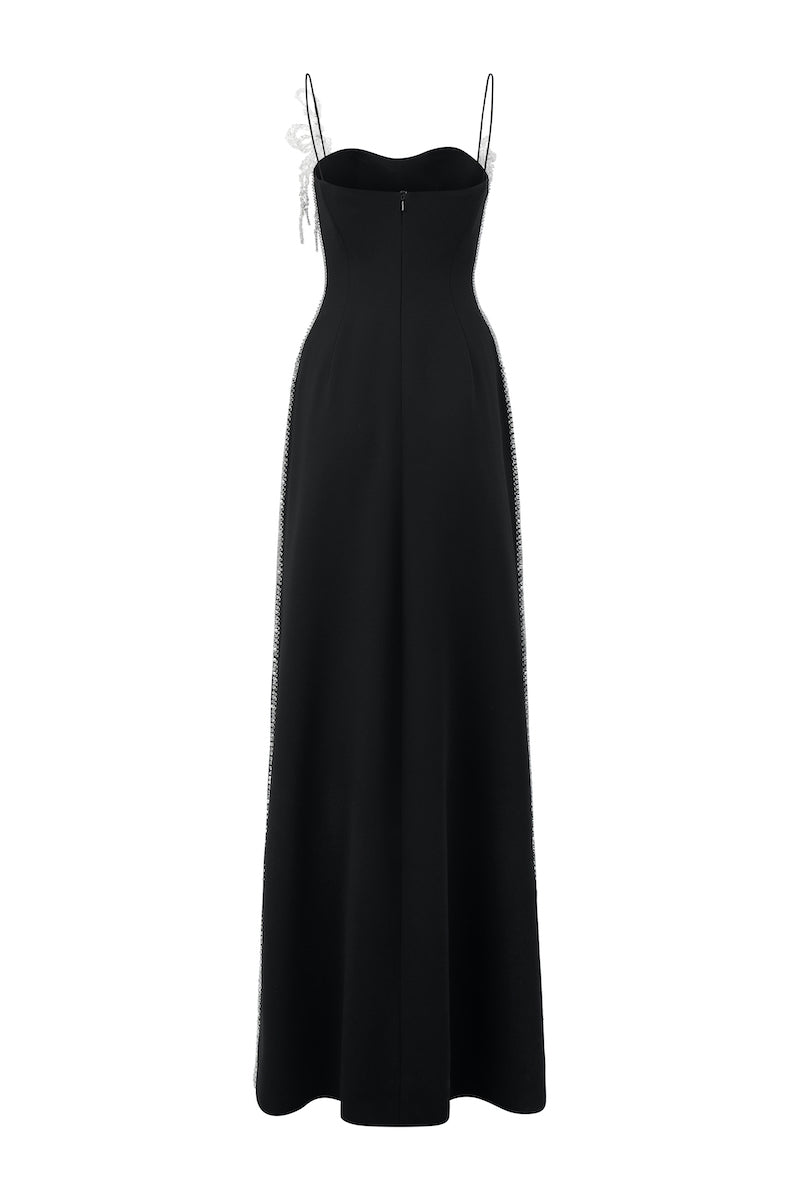 SPAGHETTI STRAP POLY CREPE MAXI DRESS | CULT MIA | L'SCARLETT SPAGHETTI STRAP POLY CREPE MAXI DRESS | CULT MIA | L'SCARLETT